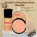 Kashe's Flawless Face Bundle - Includes Foundation, Compact powder & Beauty Blender