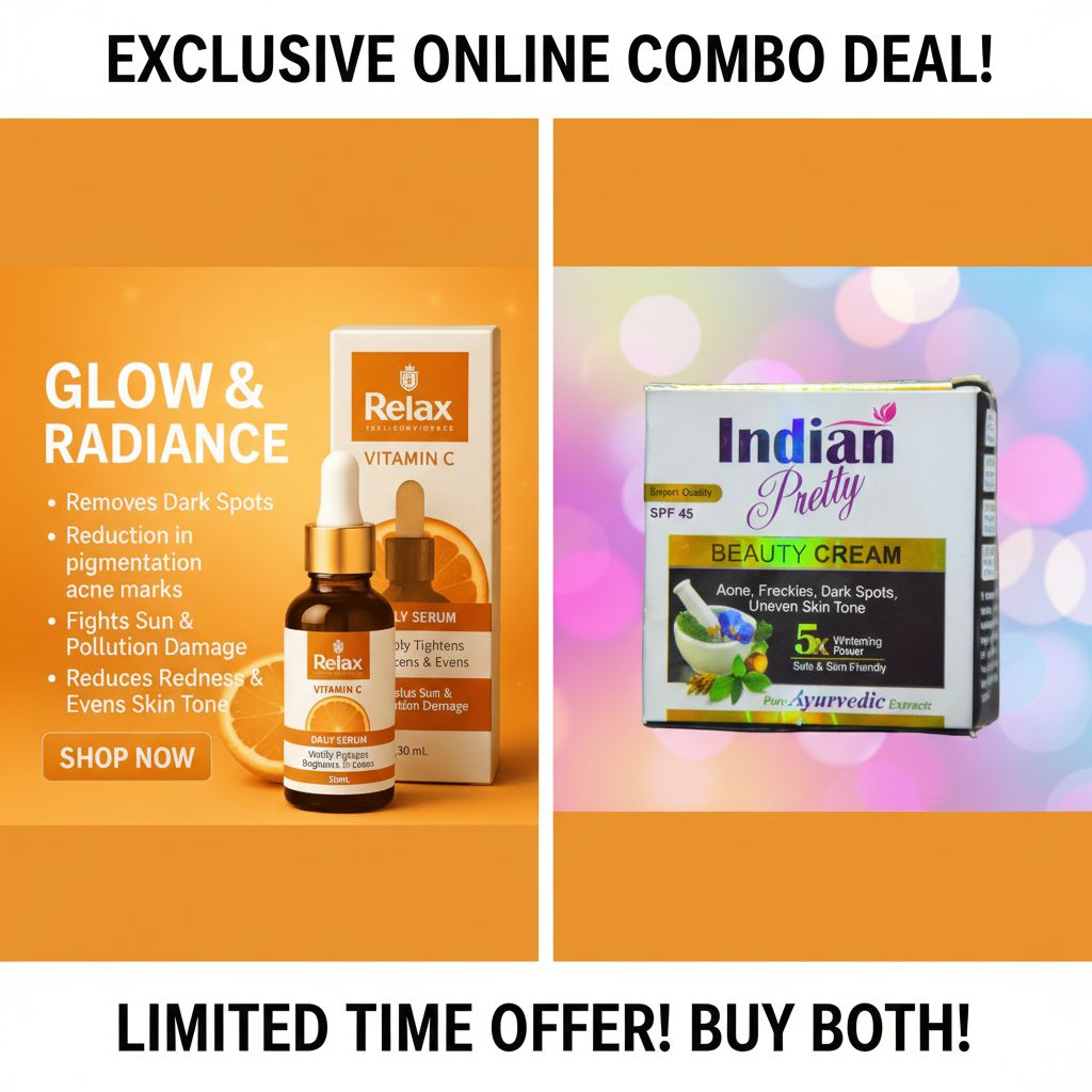 Relax Vitamin C Serum + Indian Cream (Free)